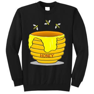 Honey Pot With Honey Bees Sweatshirt