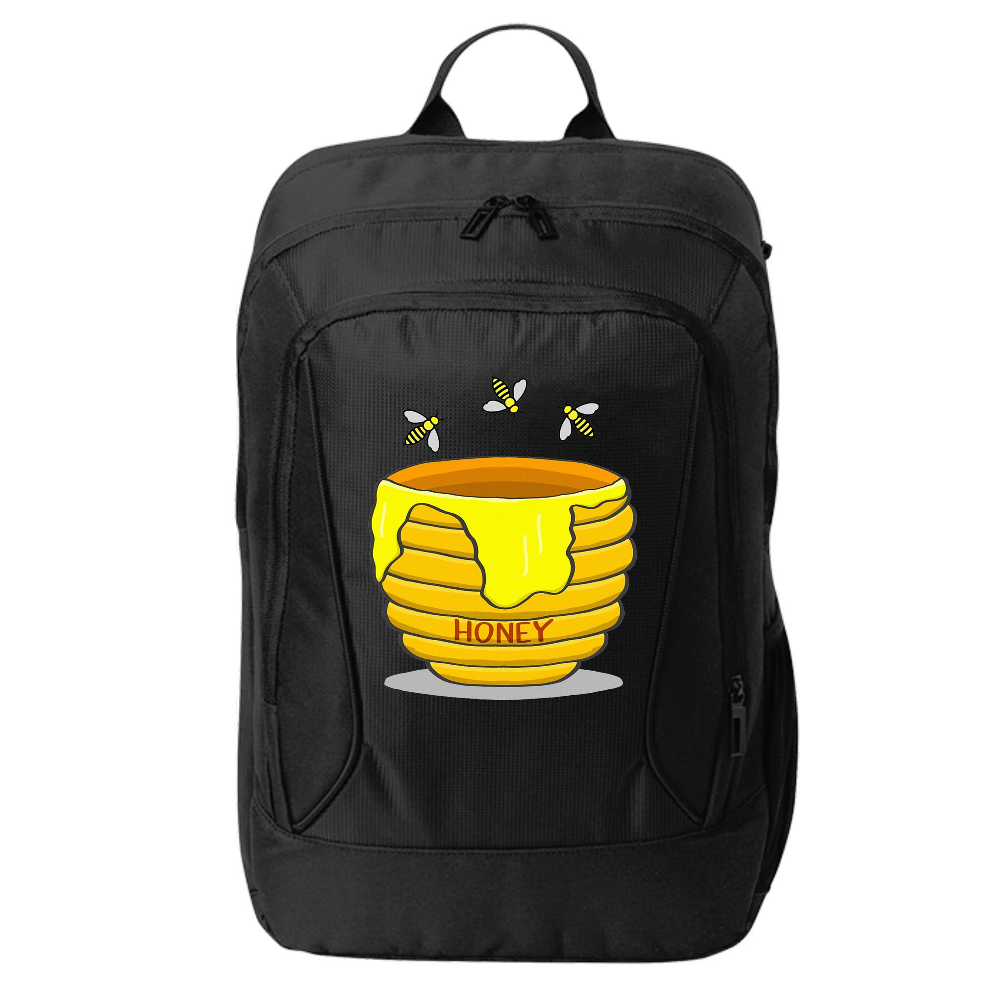 Honey Pot With Honey Bees City Backpack