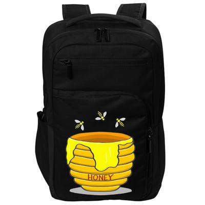 Honey Pot With Honey Bees Impact Tech Backpack