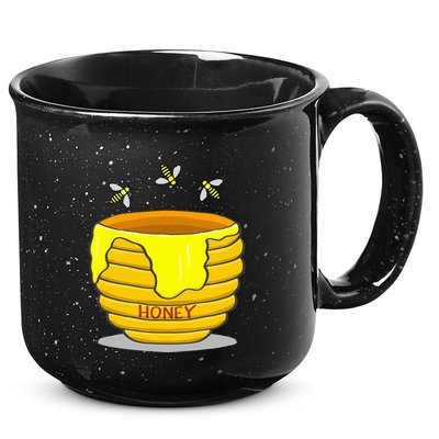 Honey Pot With Honey Bees 15oz Campfire Ceramic Mug