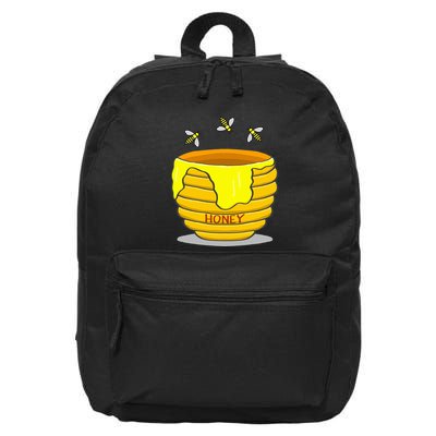 Honey Pot With Honey Bees 16 in Basic Backpack