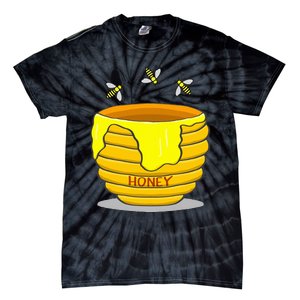 Honey Pot With Honey Bees Tie-Dye T-Shirt