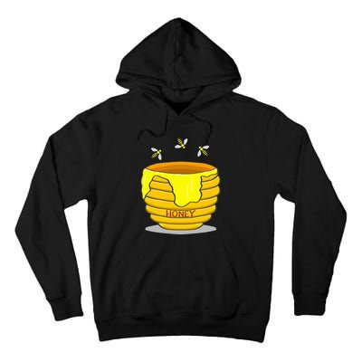 Honey Pot With Honey Bees Tall Hoodie