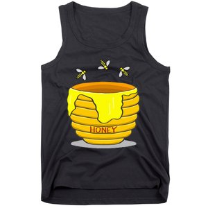 Honey Pot With Honey Bees Tank Top