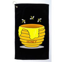 Honey Pot With Honey Bees Golf Towel