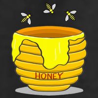 Honey Pot With Honey Bees Golf Towel