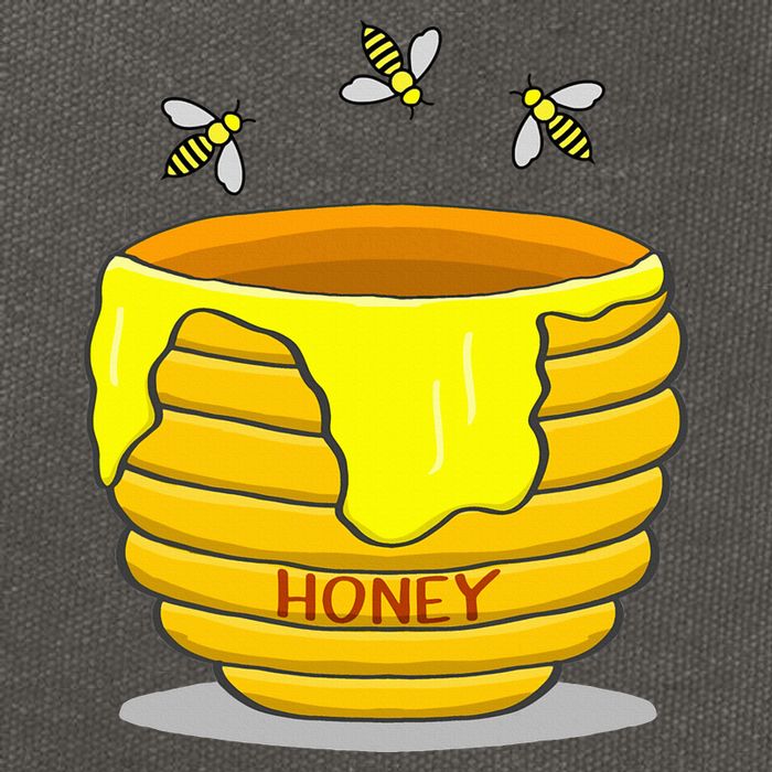 Honey Pot With Honey Bees Cotton Canvas Backpack