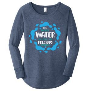 H2o Protect Water It's A Precious Resource World Water Day Gift Women's Perfect Tri Tunic Long Sleeve Shirt