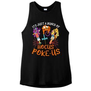 Hocus Pokeus Witch Nurse Halloween Medical Lab Tech Spooky Ladies PosiCharge Tri-Blend Wicking Tank