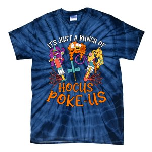 Hocus Pokeus Witch Nurse Halloween Medical Lab Tech Spooky Tie-Dye T-Shirt