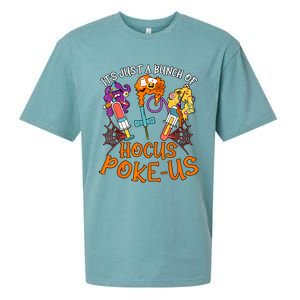 Hocus Pokeus Witch Nurse Halloween Medical Lab Tech Spooky Sueded Cloud Jersey T-Shirt