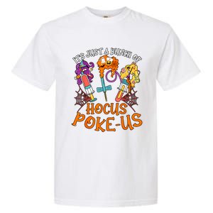 Hocus Pokeus Witch Nurse Halloween Medical Lab Tech Spooky Garment-Dyed Heavyweight T-Shirt