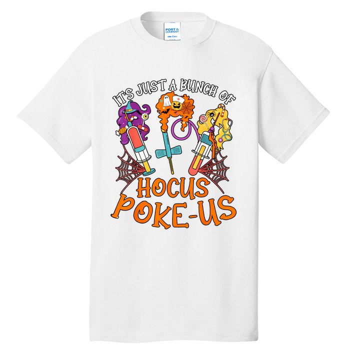 Hocus Pokeus Witch Nurse Halloween Medical Lab Tech Spooky Tall T-Shirt