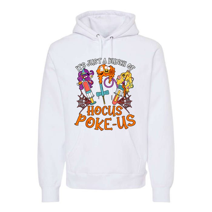 Hocus Pokeus Witch Nurse Halloween Medical Lab Tech Spooky Premium Hoodie