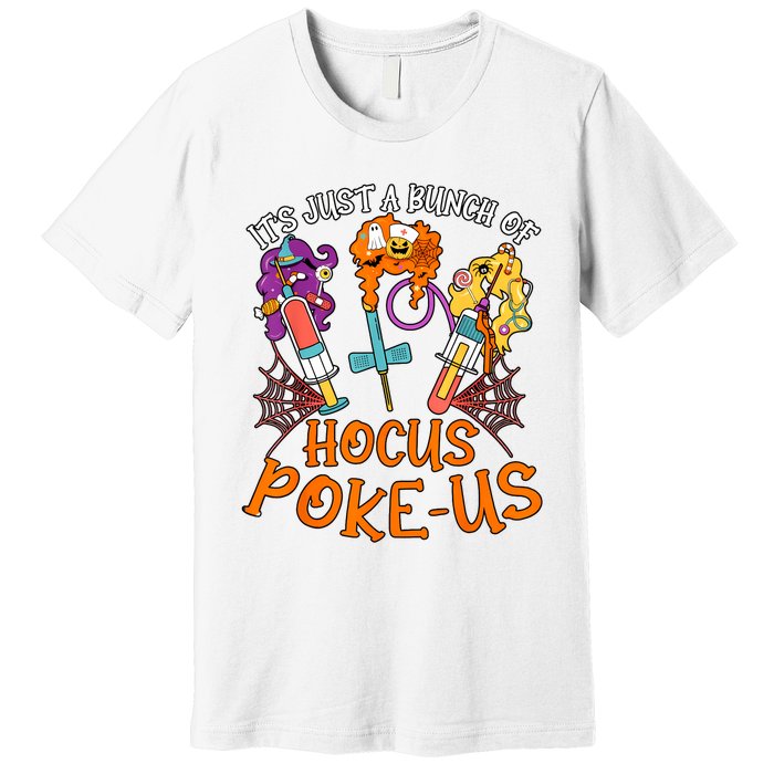 Hocus Pokeus Witch Nurse Halloween Medical Lab Tech Spooky Premium T-Shirt