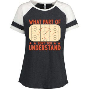 Hockey Player What Part Of Hockey DonT You Understand Gift Enza Ladies Jersey Colorblock Tee