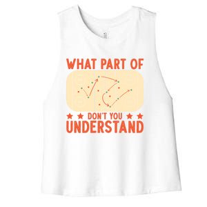 Hockey Player What Part Of Hockey DonT You Understand Gift Women's Racerback Cropped Tank