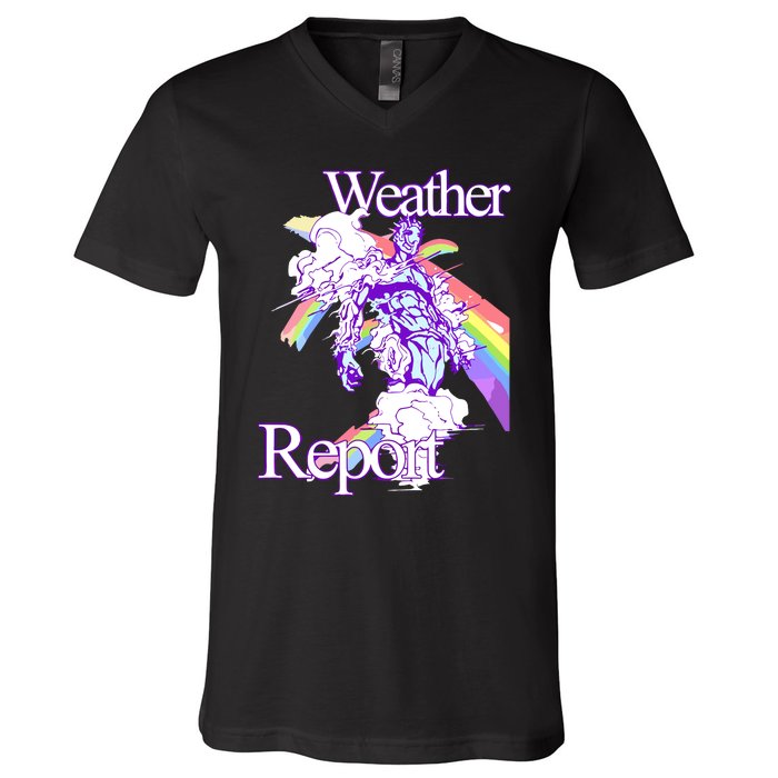 Hoshi Pieces Weather Report Jojos V-Neck T-Shirt