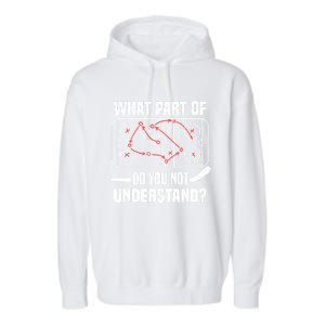 Hockey Player What Part Of Do You Not Understand Ice Hockey Funny Gift Garment-Dyed Fleece Hoodie