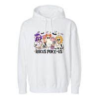 Hocus Pokeus Witch Nurse Halloween Garment-Dyed Fleece Hoodie