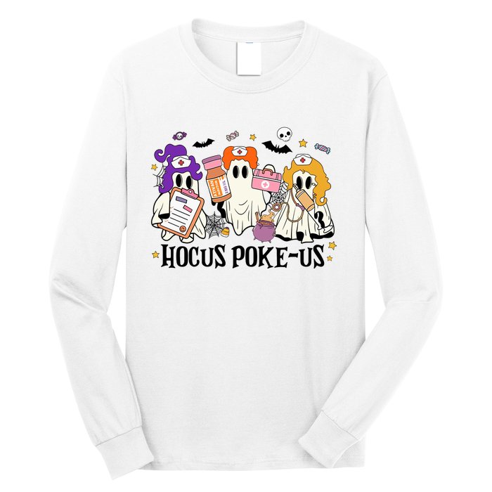 Hocus Pokeus Witch Nurse Halloween Long Sleeve Shirt