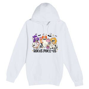 Hocus Pokeus Witch Nurse Halloween Premium Pullover Hoodie