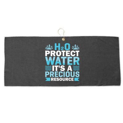 H2o Protect Water It's A Precious Resource Save Water Meaningful Gift Large Microfiber Waffle Golf Towel