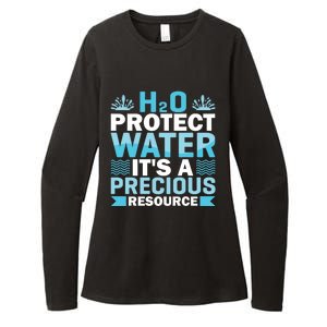 H2o Protect Water It's A Precious Resource Save Water Gift Womens CVC Long Sleeve Shirt