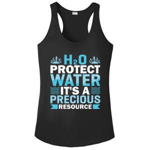 H2o Protect Water It's A Precious Resource Save Water Gift Ladies PosiCharge Competitor Racerback Tank