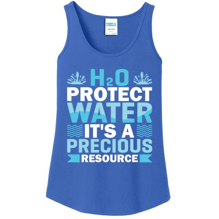 H2o Protect Water It's A Precious Resource Save Water Gift Ladies Essential Tank