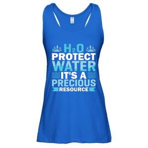 H2o Protect Water It's A Precious Resource Save Water Gift Ladies Essential Flowy Tank