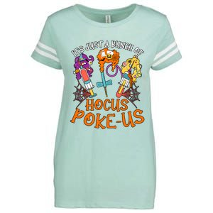 Hocus Pokeus Witch Nurse Halloween Medical Lab Tech Spooky Enza Ladies Jersey Football T-Shirt