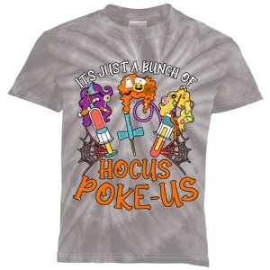 Hocus Pokeus Witch Nurse Halloween Medical Lab Tech Spooky Kids Tie-Dye T-Shirt