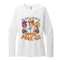 Hocus Pokeus Witch Nurse Halloween Medical Lab Tech Spooky Womens CVC Long Sleeve Shirt