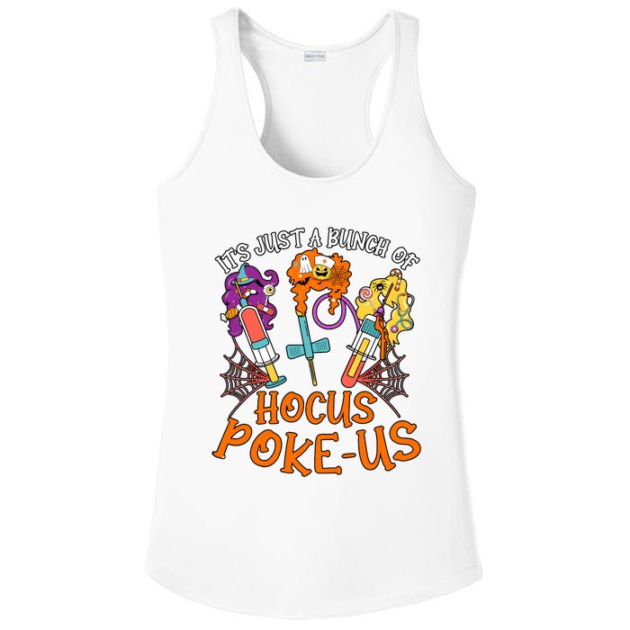 Hocus Pokeus Witch Nurse Halloween Medical Lab Tech Spooky Ladies PosiCharge Competitor Racerback Tank