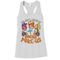 Hocus Pokeus Witch Nurse Halloween Medical Lab Tech Spooky Women's Racerback Tank