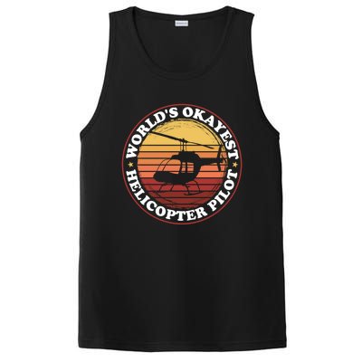 Helicopter Pilot Worlds Okayest Helicopter Pilot Funny Gift PosiCharge Competitor Tank