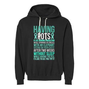 Having POTS Warrior POTS Awareness Day POTS Fighter Garment-Dyed Fleece Hoodie