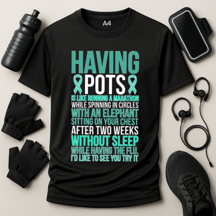 Having POTS Warrior POTS Awareness Day POTS Fighter Cooling Performance Crew T-Shirt