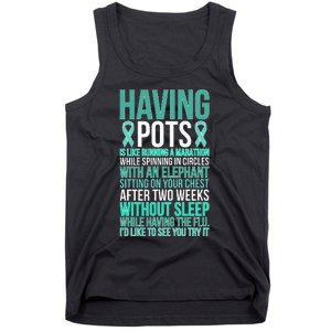 Having POTS Warrior POTS Awareness Day POTS Fighter Tank Top