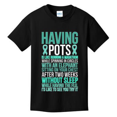 Having POTS Warrior POTS Awareness Day POTS Fighter Kids T-Shirt