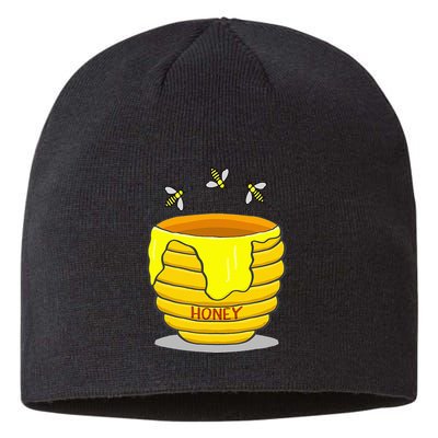 Honey Pot With Honey Bees Sweet Gift Sustainable Beanie