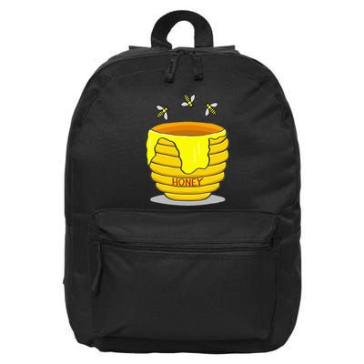 Honey Pot With Honey Bees Sweet Gift 16 in Basic Backpack