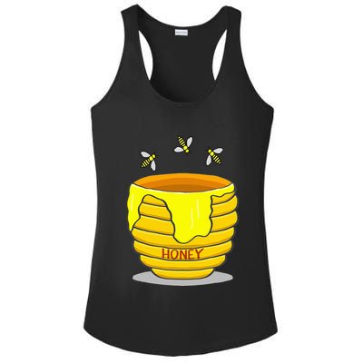 Honey Pot With Honey Bees Sweet Gift Ladies PosiCharge Competitor Racerback Tank