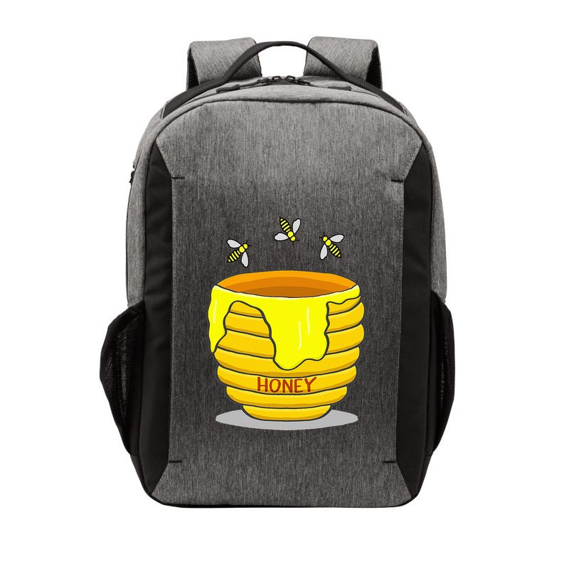 Honey Pot With Honey Bees Sweet Gift Vector Backpack
