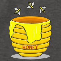 Honey Pot With Honey Bees Sweet Gift Vector Backpack