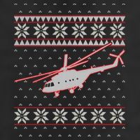 Helicopter Pilot Xmas Aviation Ugly Christmas Gift Beanie
