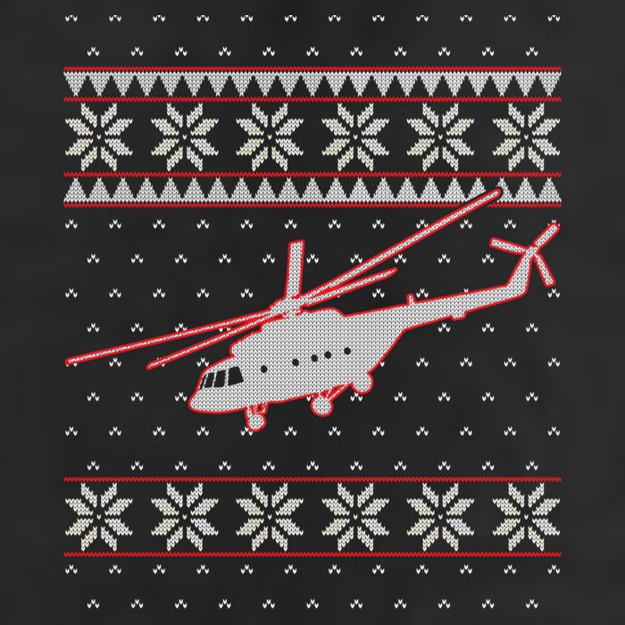 Helicopter Pilot Xmas Aviation Ugly Christmas Gift Beanie