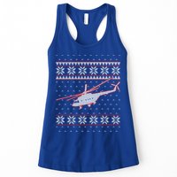 Helicopter Pilot Xmas Aviation Ugly Christmas Gift Womens Tank Top