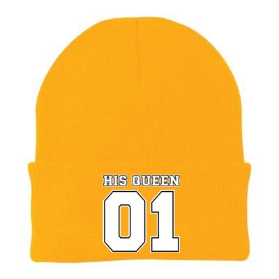 His Queen 01 Sport Couple Knit Cap Winter Beanie